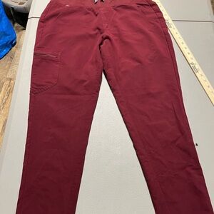 Figs Pants Womens M/T Burgundy Zamora Technical Collection Jogger Scrubs M/T